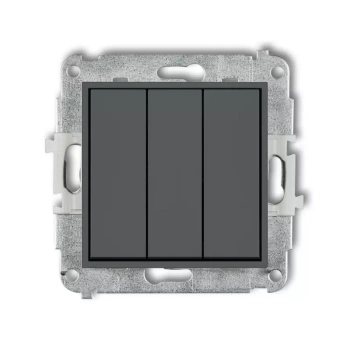 Mechanizm łącznika potrójnego Karlik seria ICON 28IWP-7 kolor grafitowy mat