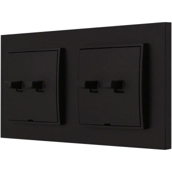 Włącznik światła Dwa podwójne usa kolor czarny mat