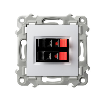 Gniazdo głośnikowe podwójne seria SZAFIR kolor Biały symbol GG-2Z/m/00