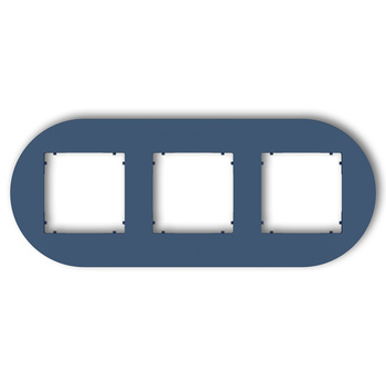 Ramka uniwersalna potrójna okrągła z tworzywa Karlik seria MINI 64MRTO-3 kolor navy blue