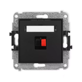 Mechanizm gniazda głośnikowego pojedynczego Karlik seria ICON 12IGG-1 kolor czarny mat