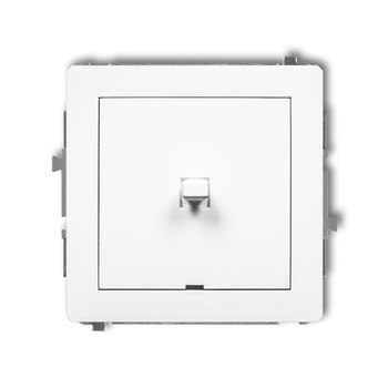 Mechanizm łącznika jednobiegunowego w stylu amerykańskim Karlik seria DECO 25DWPUS-1 kolor biały mat