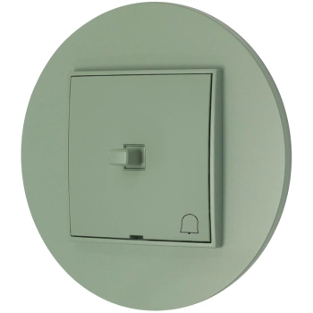 Włącznik dzwonkowy w stylu USA ramka okrągła seria Mini kolor szałwiowy