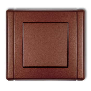 Łącznik zwierny, jednobiegunowy bez piktogramu Karlik seria FLEXI 9FWP-4.1 kolor brązowy metalik