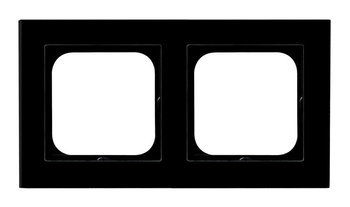 Ramka podwójna seria SONATA kolor Czarne szkło symbol R-2RG/32