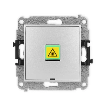 Mechanizm gniazda światłowodowego/optycznego pojedynczego, bez pola opisowego Karlik seria MINI 7MGOPBO-1 kolor srebrny metalik