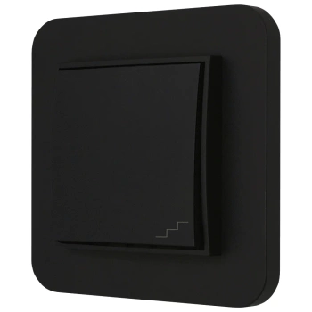 Włącznik schodowy z ramką zaokrągloną seria MINI kolor czarny
