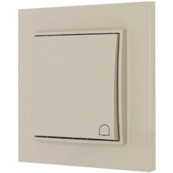 Włącznik dzwonkowy z ramką prostą seria MINI kolor taupe