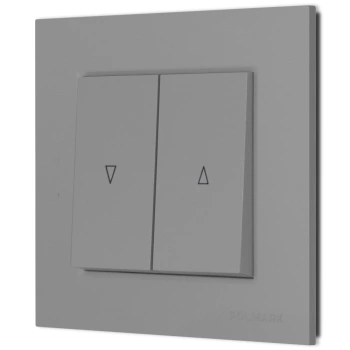 Włącznik roletowy z blokadą z ramką seria Bella kolor popiel mat