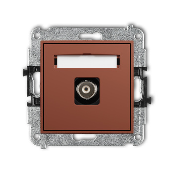 Mechanizm gniazda pojedynczego BNC Karlik seria ICON 63IGBNC-1 kolor terakota