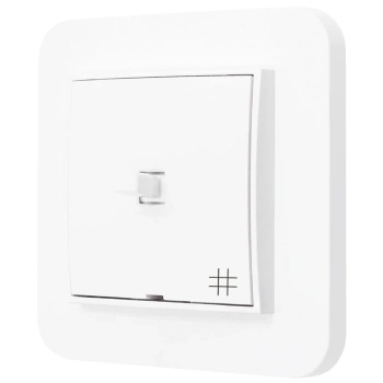 Włącznik krzyżowy w stylu USA ramka zaokrąglona seria Mini kolor biały