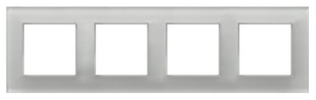 Ramka poczwórna seria ARIA kolor Białe szkło symbol R-4UGC/31/00