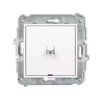 Mechanizm łącznika krzyżowego w stylu amerykańskim bez piktogramu Karlik seria MINI MWPUS-6.1 kolor biały