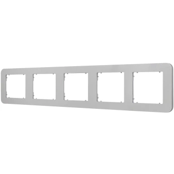 Ramka uniwersalna pięciokrotna zaokrąglona z tworzywa Karlik seria MINI 7MRTZ-5 kolor srebrny metalik