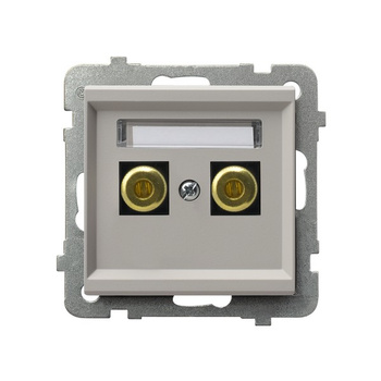 Gniazdo głośnikowe pojedyncze seria SONATA kolor Kaszmir symbol GGN-1R/m/82