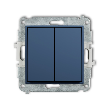 Mechanizm łącznika żaluzjowego z podtrzymaniem bez piktogramów Karlik seria ICON 64IWP-88.1 kolor navy blue