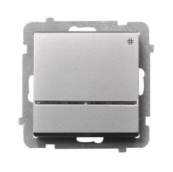 Łącznik krzyżowy z podświetleniem niebieskim seria SONATA kolor Srebro mat symbol ŁP-4RS/m/38