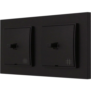 Włącznik światła Dwa krzyżowe usa kolor czarny mat