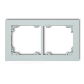 Ramka uniwerstalna podwójna z tworzywa DECO Pastel Matt Karlik seria DECO 47DR-2 kolor lodowy błękit