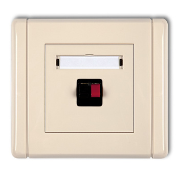 Gniazdo głośnikowe pojedyncze Karlik seria FLEXI 1FGG-1 kolor beżowy