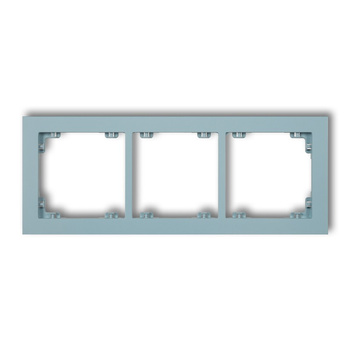 Ramka uniwersalna potrójna z tworzywa DECO Pastel Matt Karlik seria DECO 48DR-3 kolor lazurowy