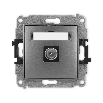 Mechanizm gniazda antenowego pojedynczego TV Karlik seria ICON 11IGTV-1 kolor grafitowy