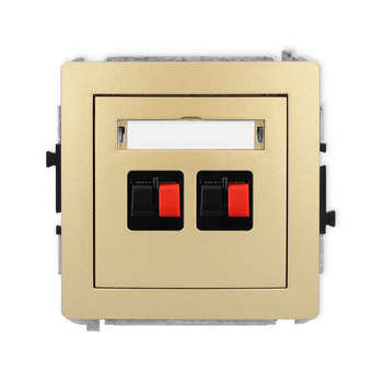 Mechanizm gniazda głośnikowego podwójnego Karlik seria DECO 29DGG-2 kolor złoty