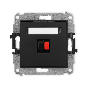Mechanizm gniazda głośnikowego pojedynczego Karlik seria ICON 12IGG-1 kolor czarny mat