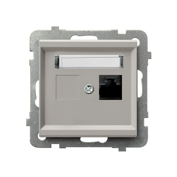 Gniazdo komputerowe pojedyncze, kat. 6 MMC seria SONATA kolor Kaszmir symbol GPK-1R/K6/m/82