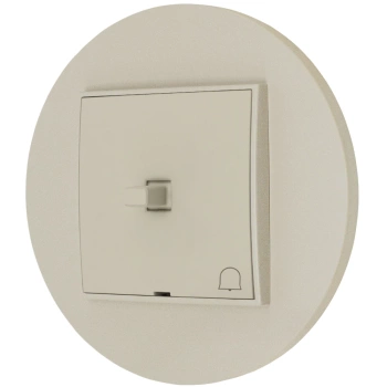 Włącznik dzwonkowy w stylu USA ramka okrągła seria Mini kolor taupe