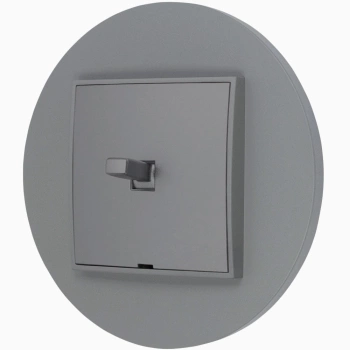 Włącznik pojedynczy w stylu USA ramka okrągła seria Mini kolor szary mat