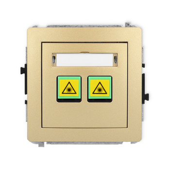 Mechanizm gniazda światłowodowego/optycznego podwójnego Karlik seria DECO 29DGOP-2 kolor złoty