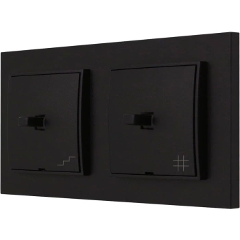 Włącznik światła schodowy i krzyżowy usa kolor czarny mat