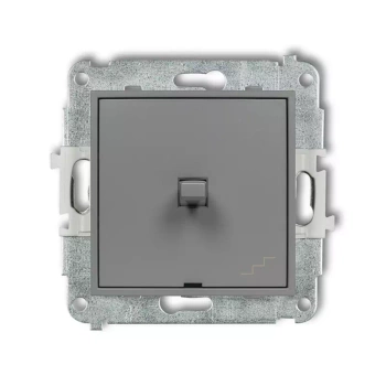 Mechanizm łącznika schodowego w stylu amerykańskim Karlik seria MINI 27MWPUS-3 kolor szary mat