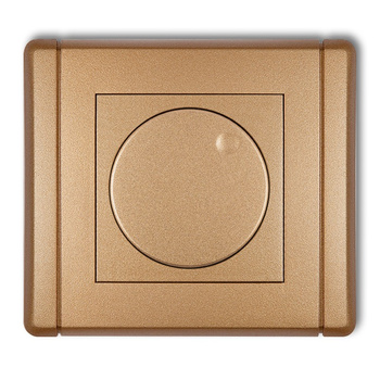 Elektroniczny regulator oświetlenia przyciskowo-obrotowy Karlik seria FLEXI 8FRO-1 kolor złoty metalik