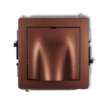 Mechanizm wypustu kablowego Karlik seria DECO 9DWPK kolor brązowy metalik