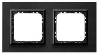 Ramka podwójna seria SONATA kolor Szczotkowany antracyt symbol R-2RAC/64/25