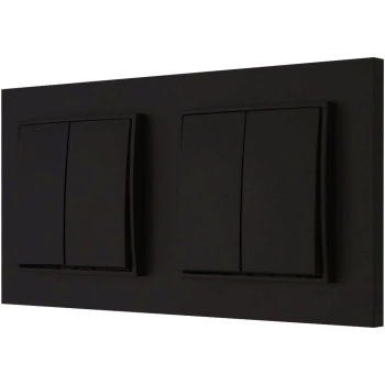 Włącznik światła Dwa podwójne kolor czarny mat