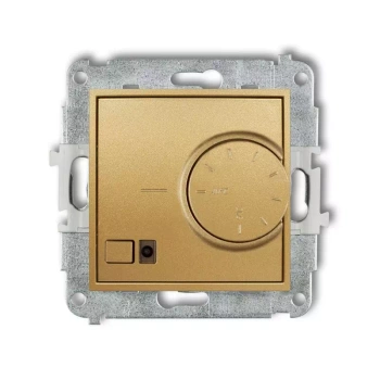 Mechanizm elektronicznego regulatora temperatury z czujnikiem powietrznym Karlik seria MINI 29MRT-2 kolor złoty