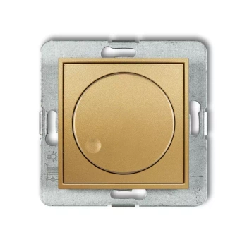 Mechanizm elektronicznego regulatora oświetlenia przyciskowo-obrotowego do lamp LED Karlik seria ICON 29IRO-2 kolor złoty