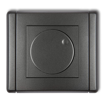 Elektroniczny regulator oświetlenia przyciskowo-obrotowy do lamp LED Karlik seria FLEXI 11FRO-2 kolor grafitowy