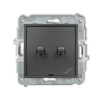 Mechanizm łącznika podwójnego schodowego w stylu amerykańskim Karlik seria ICON 11IWPUS-33 kolor grafitowy