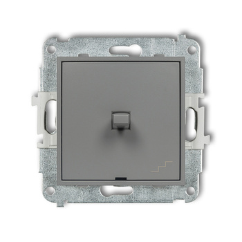 Mechanizm łącznika schodowego w stylu amerykańskim Karlik seria ICON 27IWPUS-3 kolor szary mat