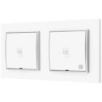 Włącznik światła pojedynczy i krzyżowy usa kolor biały/srebrny