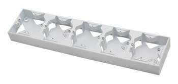 Puszka instalacyjna pięciokrotna seria ARIA kolor Biały symbol PNP-5U/00