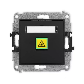 Mechanizm gniazda światłowodowego/optycznego pojedynczego Karlik seria ICON 12IGOP-1 kolor czarny mat