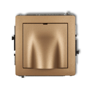 Mechanizm wypustu kablowego Karlik seria DECO 8DWPK kolor złoty metalik