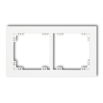 Ramka uniwersalna podwójna z tworzywa Karlik seria DECO DR-2 kolor biały