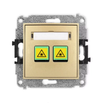 Mechanizm gniazda światłowodowego/optycznego podwójnego Karlik seria ICON 29IGOP-2 kolor złoty