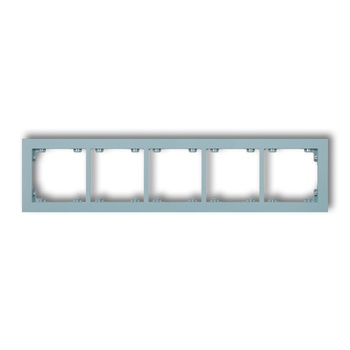 Ramka uniwersalna pięciokrotna z tworzywa DECO Pastel Matt Karlik seria DECO 48DR-5 kolor lazurowy